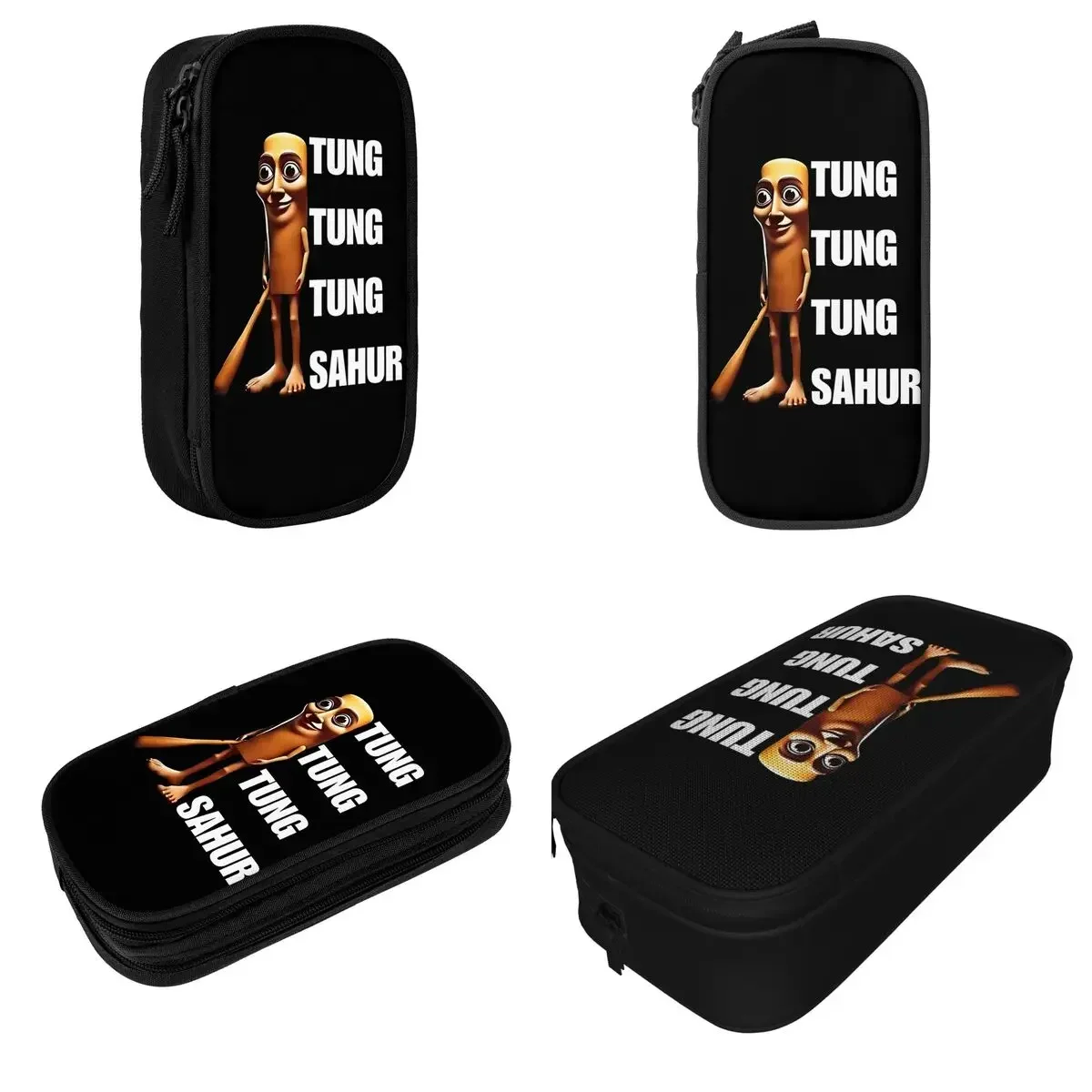 

Tung Tung Tung Sahur - Italian Brainrot Meme Pencil Case Double Layer Large-capacity Office Supplies Pencilcase Amazing Gift