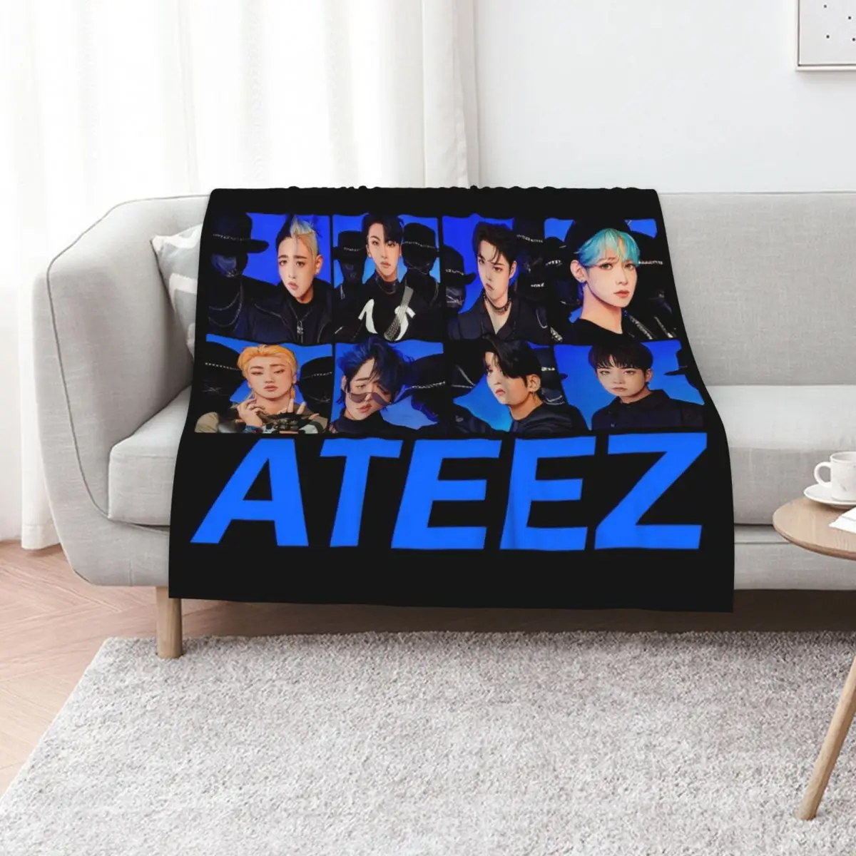 Ateez the World Movement Group Throw Blanket Cute Plaid Nap Blankets For Baby Heavy Designers Luxury St Blankets