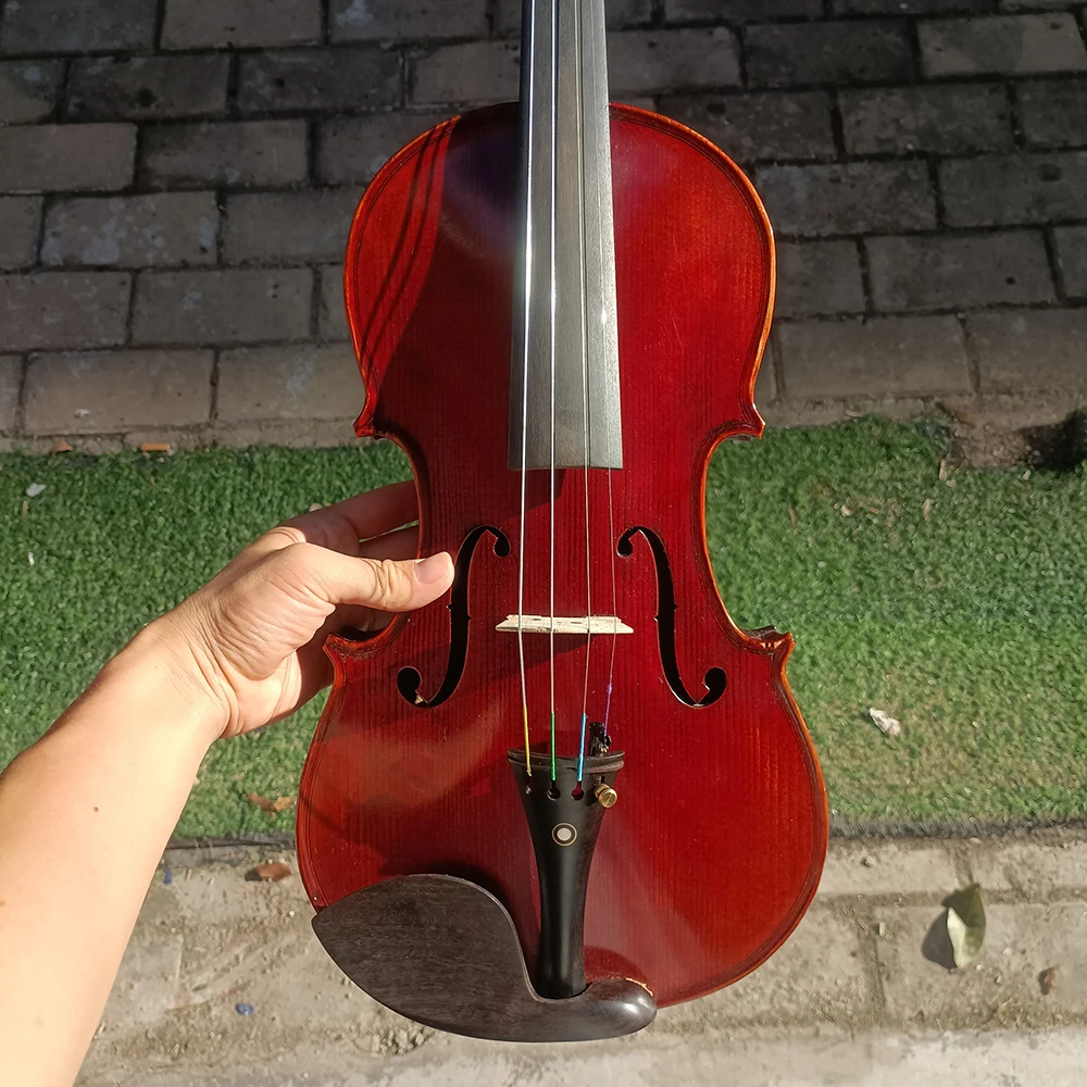 4/4 Handmade Birdseye Violin ! Over 20 years Spruce wood panel! With violin box, bow, accessories
