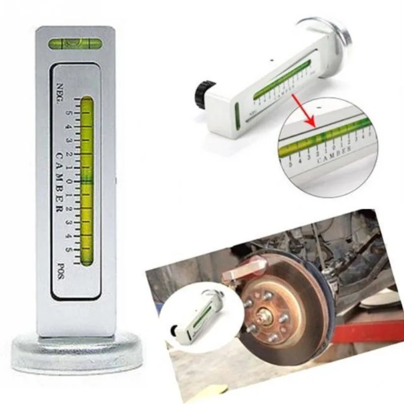 Magnetic Camber Gauge Auto Wheel Alignment Tool Bubble Level Ruler for Tire Angle Adjustment