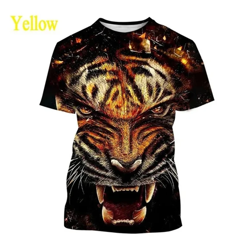 Tiger 3D T Shirt Men Women Children Summer Fashion Short Sleeve Printed Animal T-Shirt Cool Tops Tees Boy Girl Kids Top Clothing