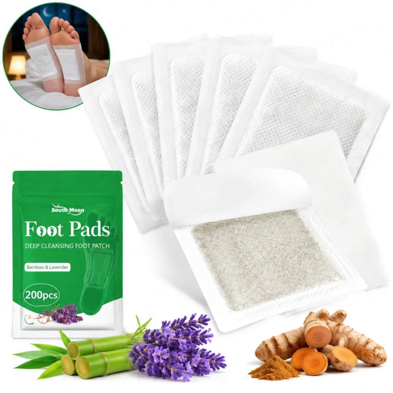 12/36/60/120pcs Turmeric Foot Care Patches Gentle Hydrating Soothing Foot Improvement Sleep Body Detox Thin Adhesive Feet Care
