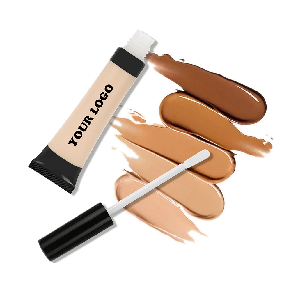 18 色の液体コンシーラープライベートラベルフルカバレッジ長期的な防水明るくカスタムロゴメイクアップバルク虐待フリー P2