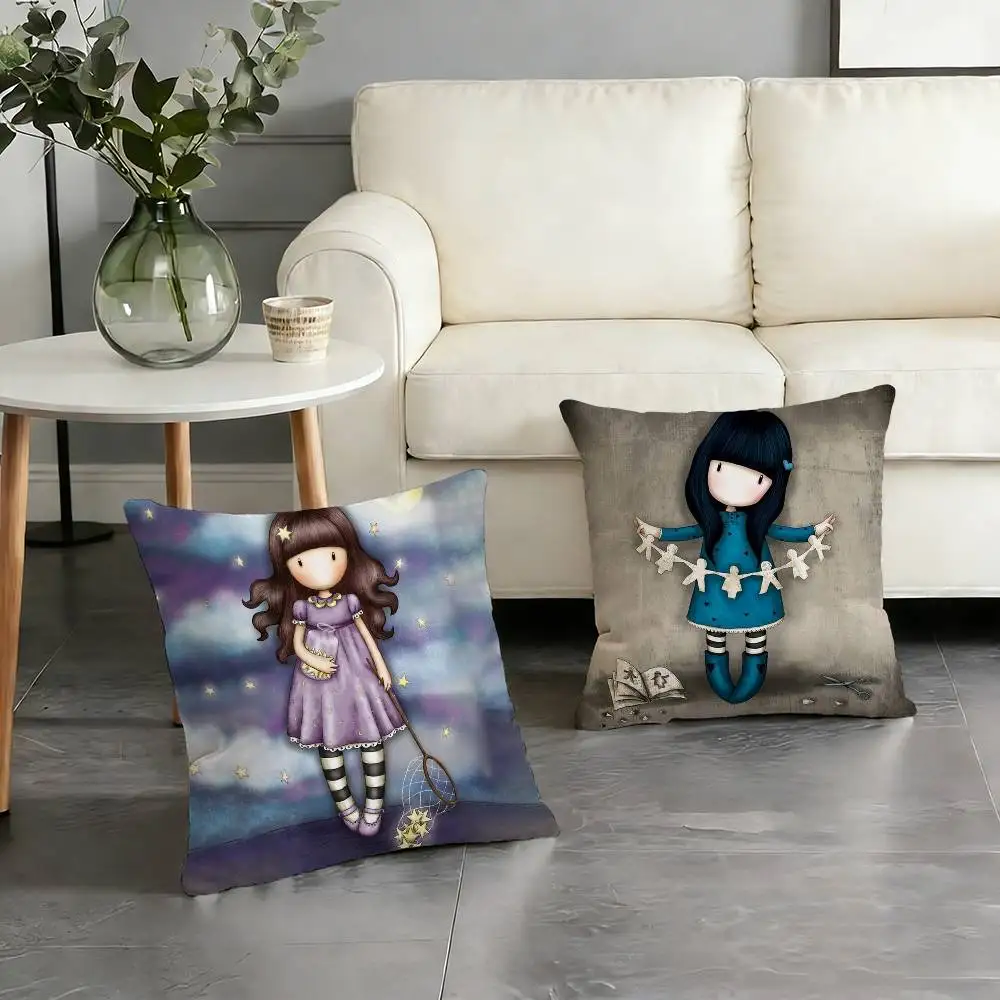 Cute Gorjusses Cartoon S-Santoro Pillow Case for Sofa Living Room Home office Decor Protective Cover