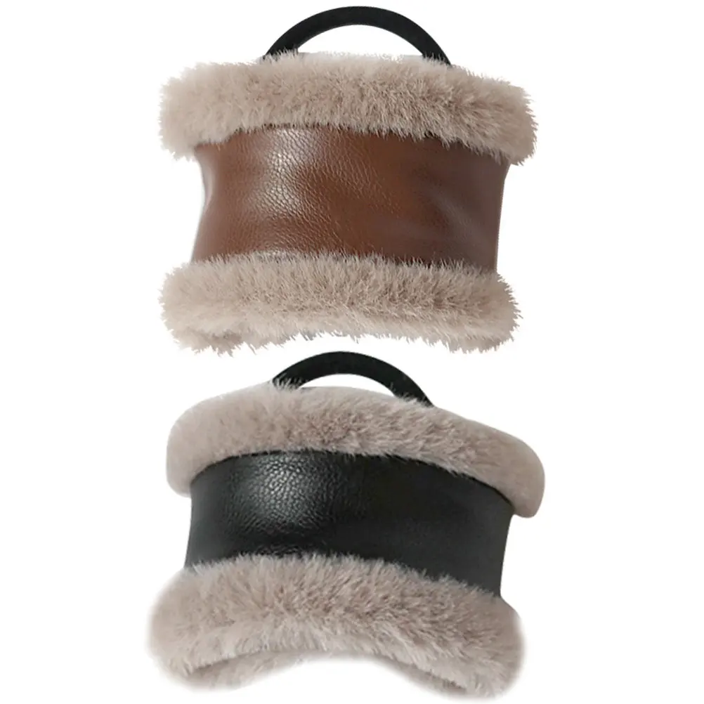 

2pcs Pu Ponytail Holder Elastic Ties For Ties For Thin Women Thick Thin Hair Styling Accessories Hair Care