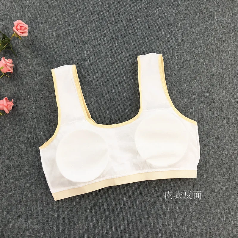 Cute Cartoon Girl Bra Without Steel Ring Cotton Sports Vest Student Underwear Wrap Chest Teenage Girls Clothing 10 14 16 Years