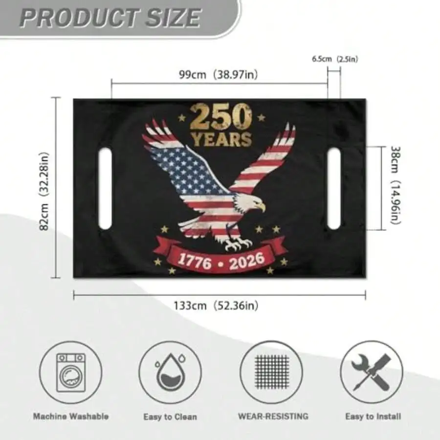 

Golf Cart Seat Cover 250 Years American Eagle Design Universal Fit 2-Seat