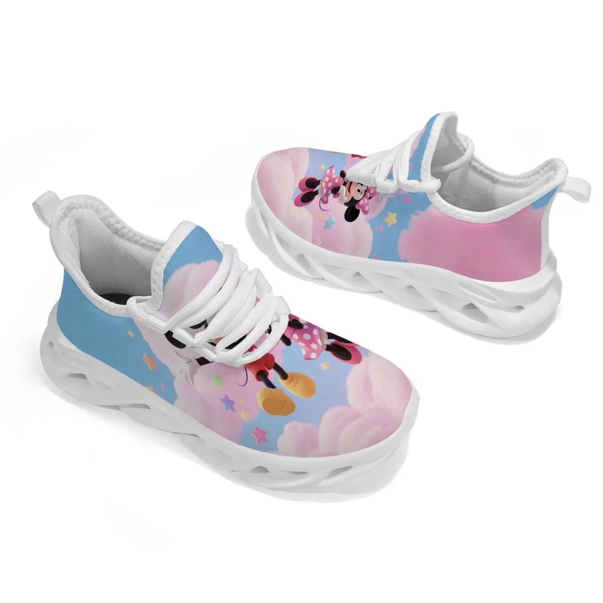 

Lightweight Athletic Sneakers Kids Minnie Mouse Cloud Star Print Children's Mickey Casual Sports Shoes for Girls Shoes for Boys