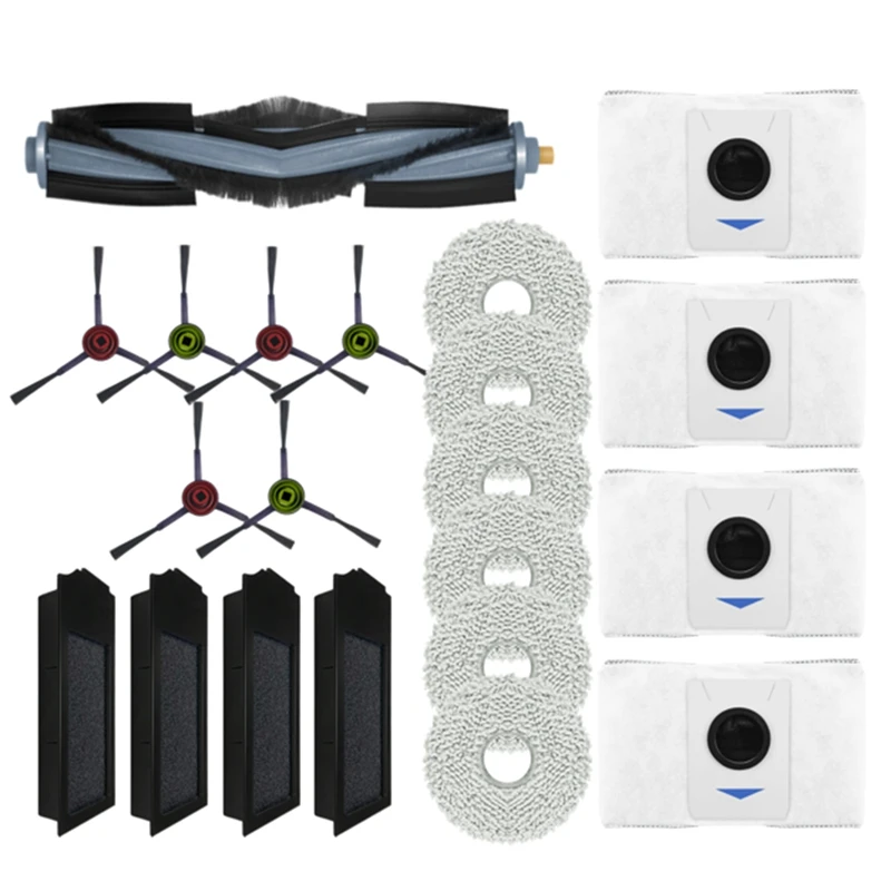 

Аксессуары для пылесоса Ecovacs Deebot X1S PRO Omni Turbo, основная боковая щетка, фильтр НЕРА, насадка на швабру, тканевый мешок для пыли, детали