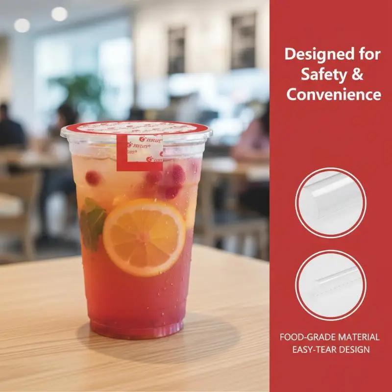 360/460 Sheets Per Pack Preventing Spills And Ensuring A Tight Seal Individual Sticker Seals Bubble Tea Cup Sealing Stickers