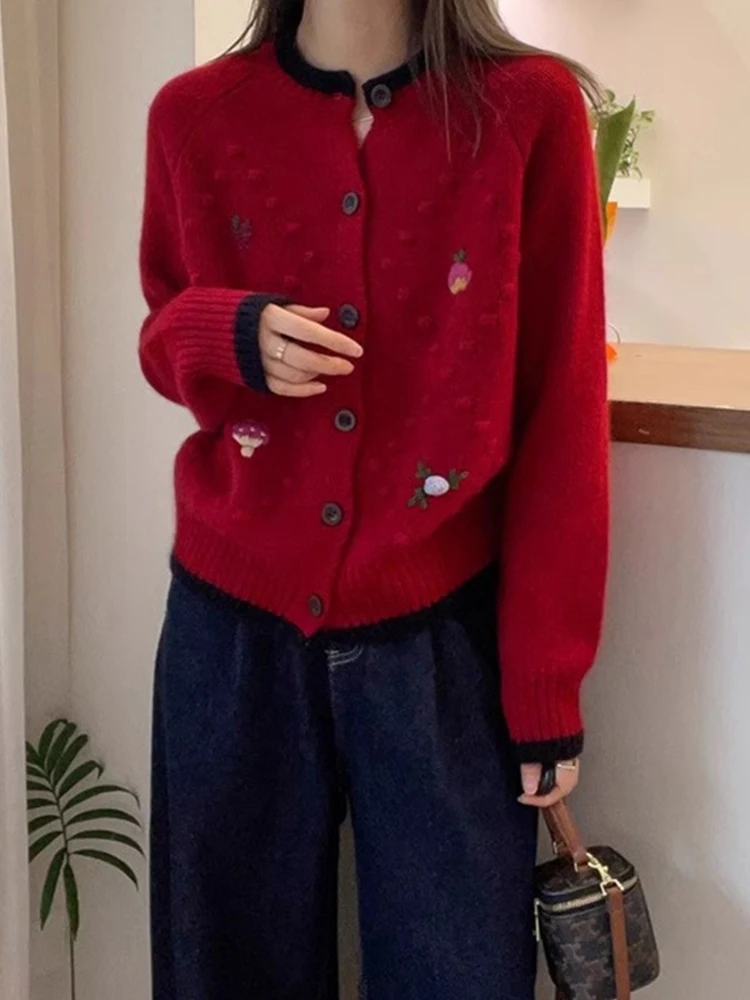 Ele Camere tricoté pull manteau femmes automne hiver Faion minceur confortable laine ouvert Cardigan coréen Sle