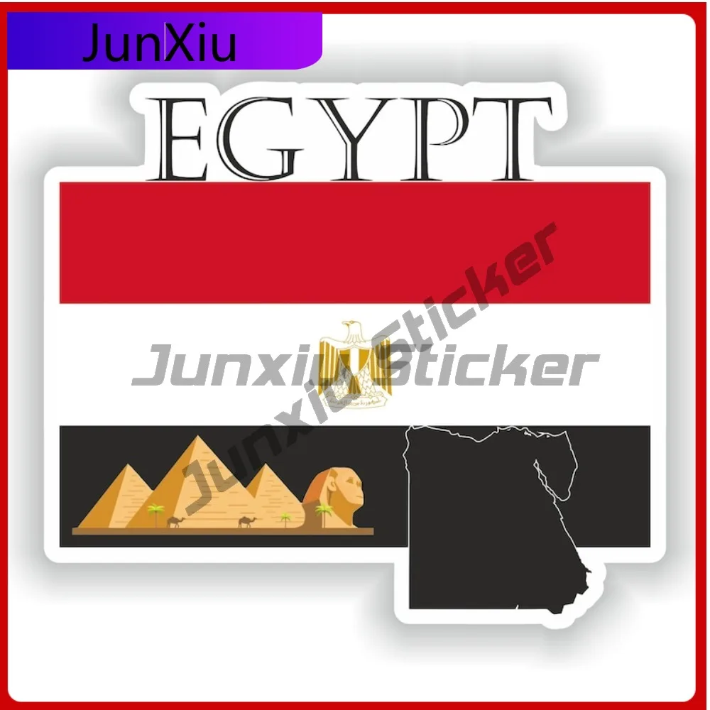 

Egypt Flag National Emblem Map Outline Vinyl Sticker Motorcycle Stickers Custom Decals Car Window Stickers Personalized Electric