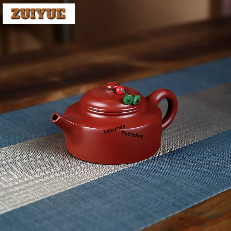 

260 мл высококачественные фиолетовые глиняные чайники Исин ручной работы De Zhong горшок из сырой руды дахунпао грязевой чайник с заварочным устройством китайский чайный сервиз Zisha