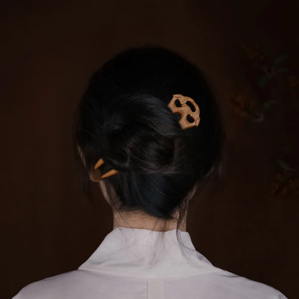 

Wood Stick Wood Hairpin Simple Retro Stick For Women Bun Holder U Shaped Hair Fork Wooden Hair Accessory