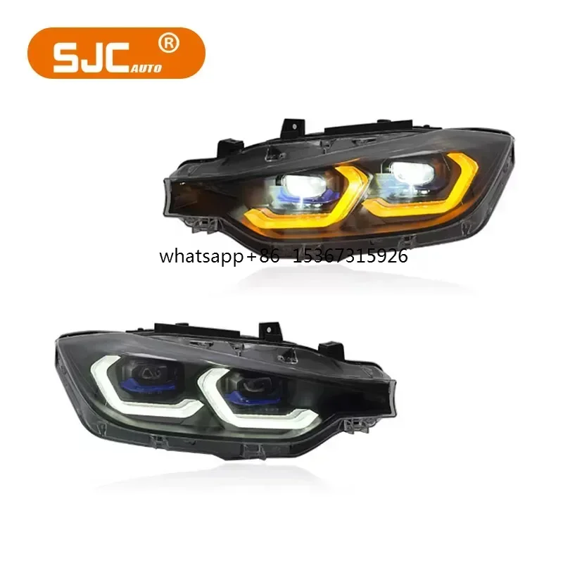 SJC High Quality Headlight for BMW 3 Series F30 F35 2012-2018 Front light New Update Car Head Lamps Brake signal light SJC Style