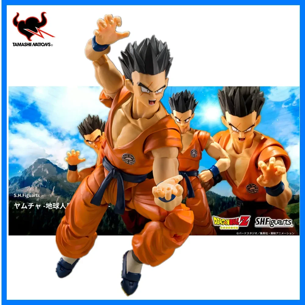 Original S.H.Figuarts Yamcha Dragon Ball Z Anime Doll Toys SHF Earth First Warrior Tamashi PVC Model Sculpture Children's Gifts