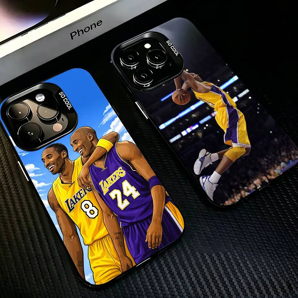 

Handsome Kobe Bryant Phone Case For iPhone 17,16,15,14,13,12,11 Plus,Pro Max,XS,Colored Silver Plated Inside Cover
