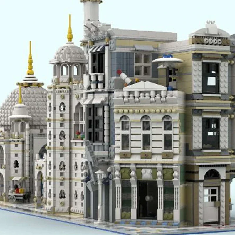 Moc Gebäude Ziegel Berühmte Street View Modell Moschee Ecke Technologie Modulare Blöcke Geschenke Weihnachten Spielzeug DIY Sets Montage