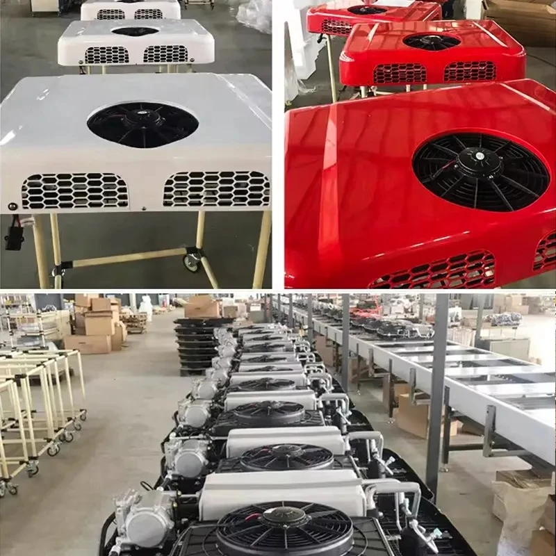 تصميم جديد جودة عالية 12 فولت شاحنة وقوف السيارات مكيف الهواء 24 فولت المقصورة سقف أعلى مكيف لشاحنة RV تخييم