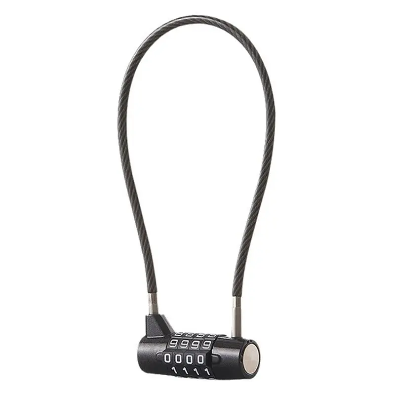 

【RECOMENDAR】4-Digit Combination Padlock With Long Cable - Ideal For Lockers, Gym, Toolbox, Cabinet, And More