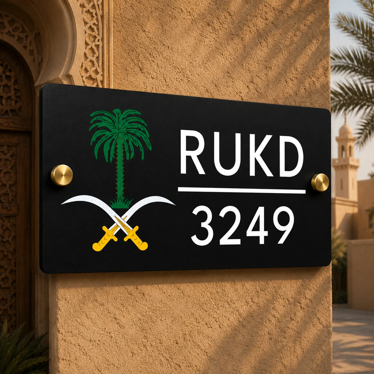 Custom Acrylic House Number Sign Personalized Address Plaque Waterproof UV Print Resistant Outdoor Villa Door Plate Home Gifts