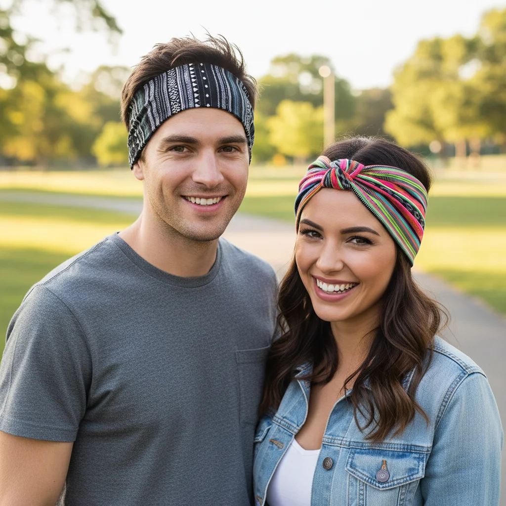 Elastic Turban Headwear Bohemian Headband Cotton Stretch Vintage Knot Women Headwrap Casual Wide Hair Accessory For Dance Biker