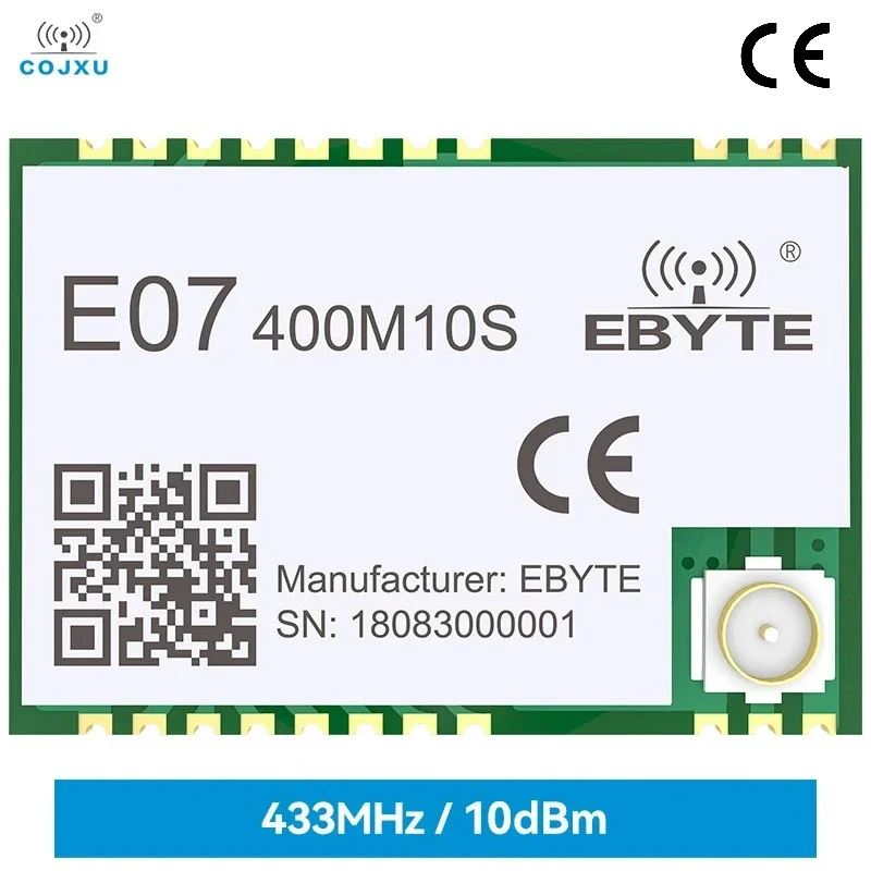 CC1101 Wireless RF Module 433Mhz Stamp Hole Antenna E07- 400M10S SMD Package Long Range 1.5km SPI Wireless Module