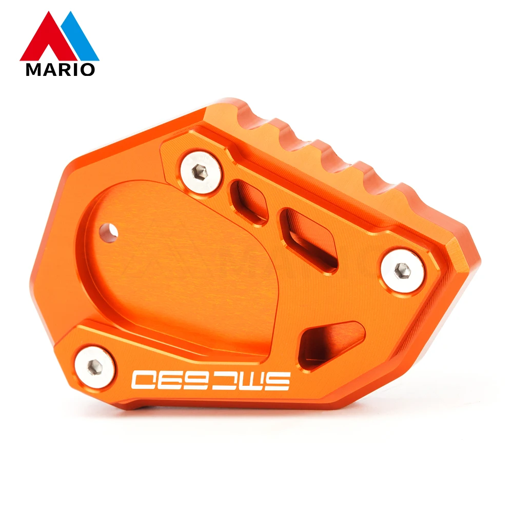 For 690 SMC R 690 SMCR 2019 2020 2021 2022 Motorcycle CNC Kickstand Extension Pad Foot Side Enlarge Stand Plate Accessories