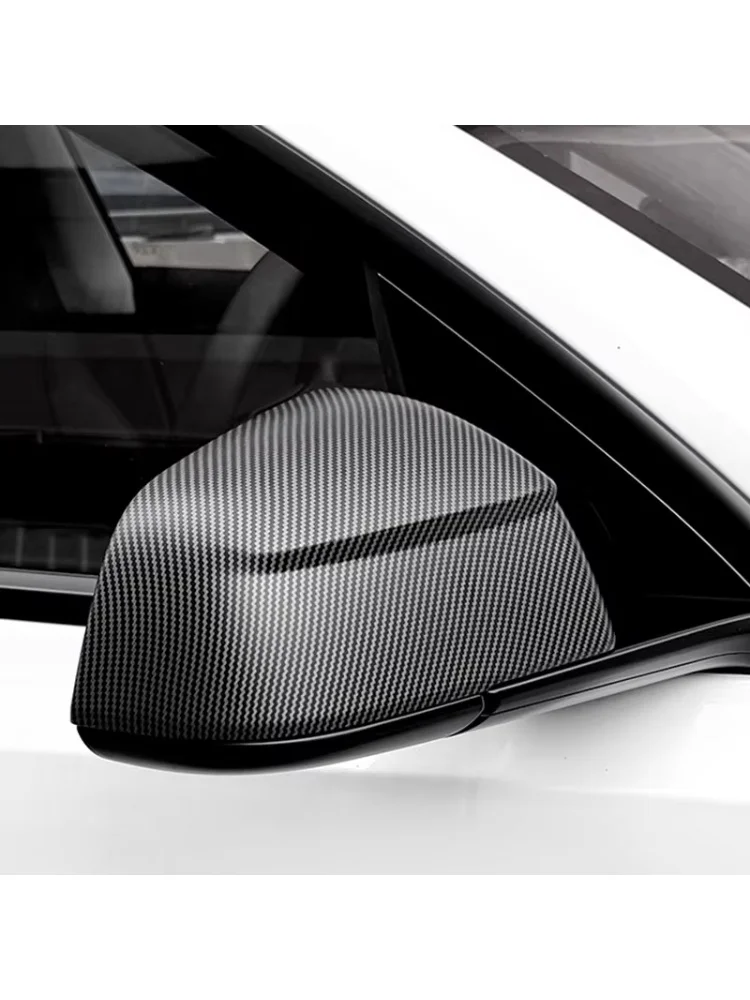 Für Tesla Modell Y Juniper 2025 Seiten Rückspiegel Schutzhülle Carbon Look ABS Spiegel Dekorative Auto Zubehör – Detail 6