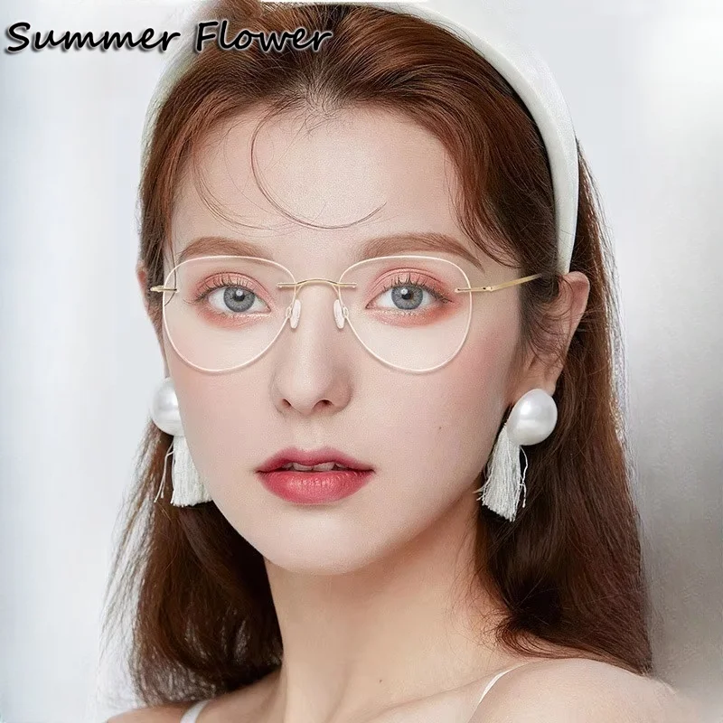 

2 G Frameless Customize Prescription Glasses Optical Classic Design Ultra Light Titanium Gafas Myopia Rimless Eyeglasses