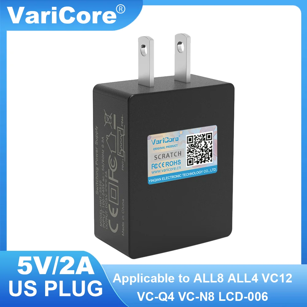 VariCore 5V 2A 110V-220V USB-Ladegerät Handy-Netzteil Wandladegerät Geeignet für ALL4 ALL8 VC-Q4 VC-N8 VC-N4 VC12