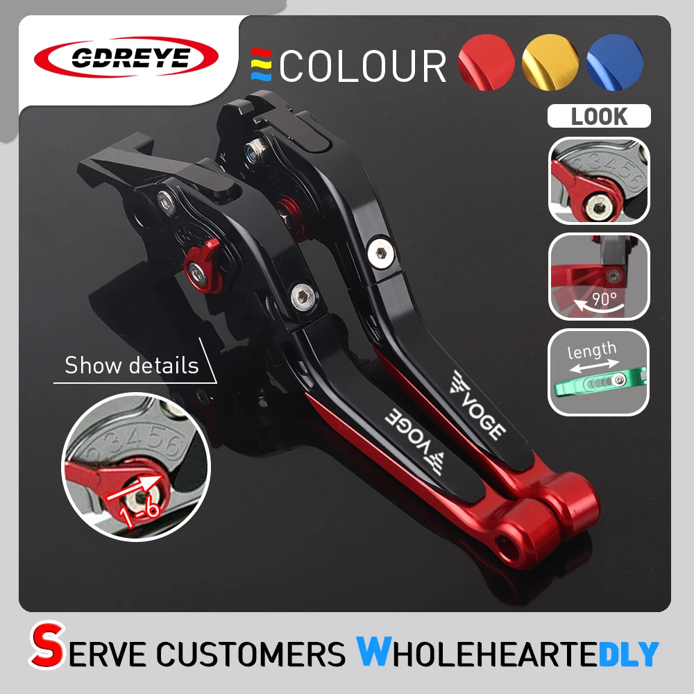 

For LONCIN VOGE 500AC 500 AC VOGE500 AC CNC Motorcycle 500AC Folding Extendable Brake Clutch Levers LOGO VOGE