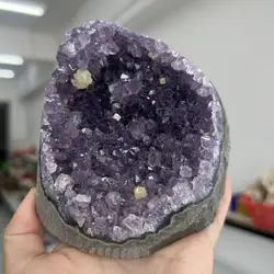 872g 9.2cm Natural Uruguay Dream Amethyst Quartz Crystal Cluster stand