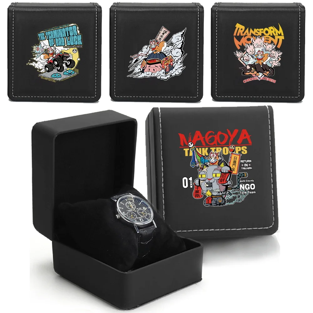 

Portable Travel Watch Organizer Stable And Durable Pu Wristwatch Storage Case Dustproof And Drop-Proof Mask Pattern