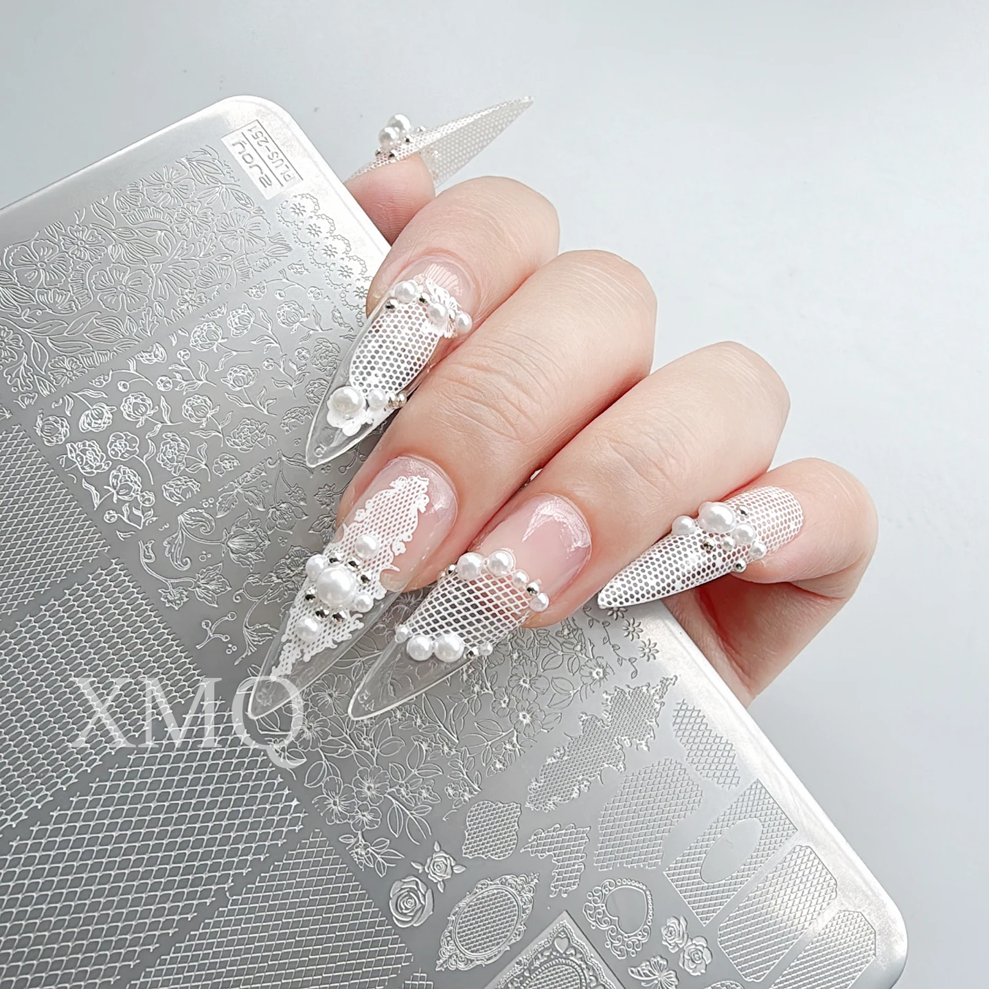 XMQ NAIL ART STAMPING PLATES LACE TEMPLATE  GRID IMAGEPLATES