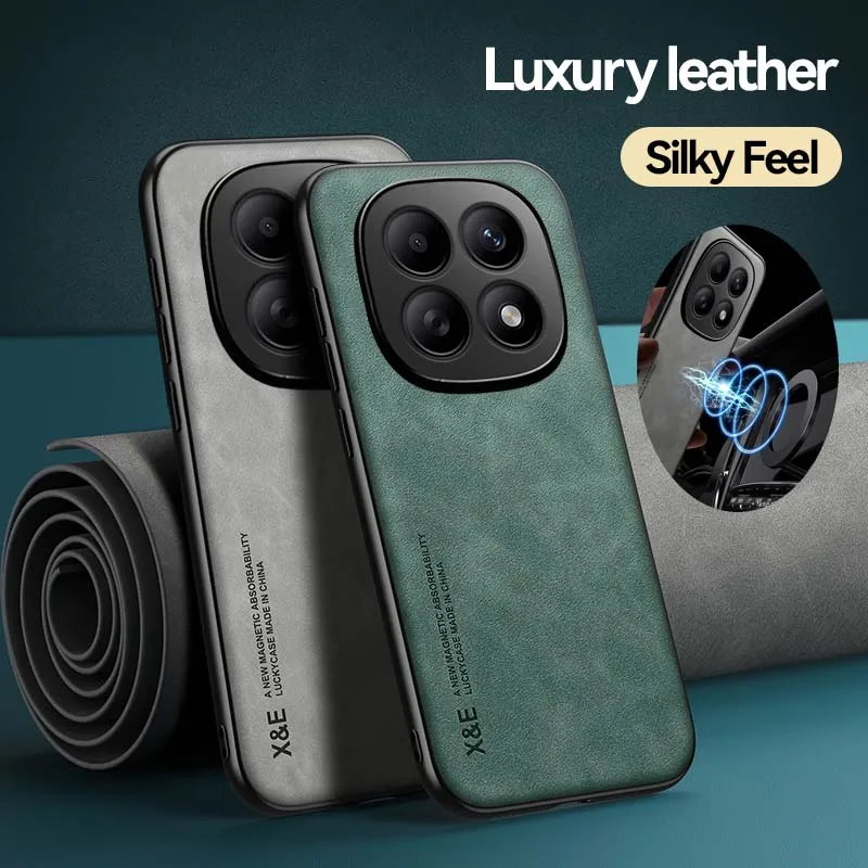 

Luxury Leather Ultra Thin Phone Case For Redmi Note 15 14 13 12 11 10 9 Pro Silky Feel Soft Cover For Redmi Note 15 14 13 12 11