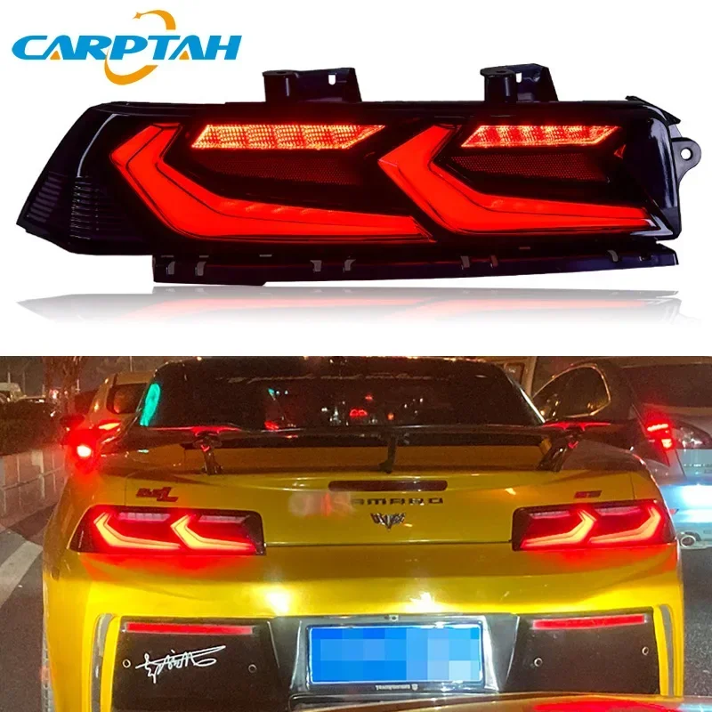 

Car LED 12V Taillights For Chevrolet Camaro 2014 2015 USA Version Rear Running Lamp Brake Reverse Turn Signal Car Accessories