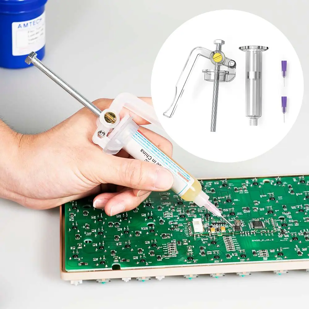 Welding Accessories Alloy Steel Tube Piston Manual Syringe Propulsion Tool Plunger Dispenser Solder Paste Booster