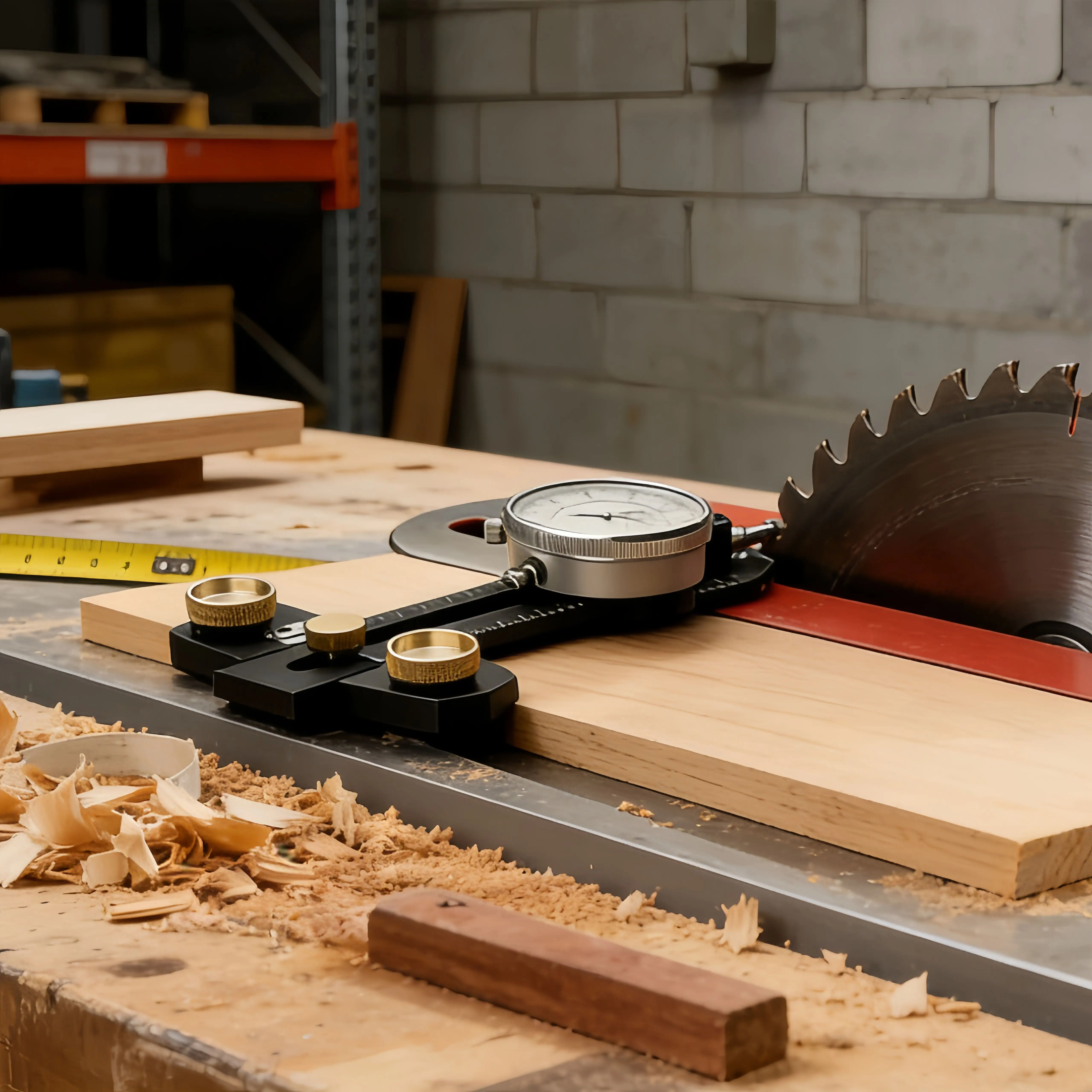Accurate Table Saw Blade Aligner with Dial Gauge – Essential Thin Rip Jig for Preventing Kickback & Ensuring Square Cuts