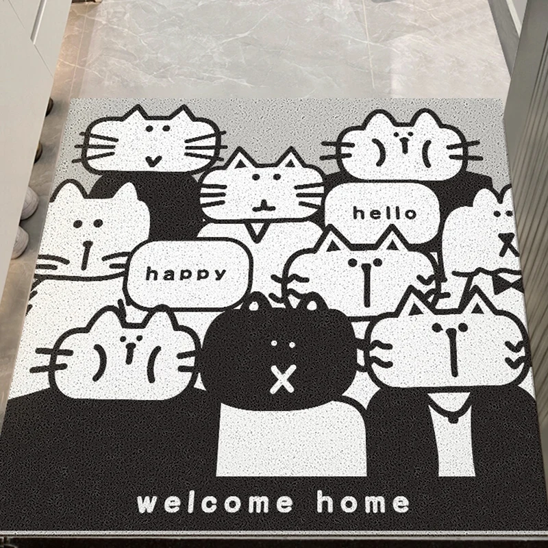 Cartoon Shaped Entrance Door Mat Entrance Door Mat Entrance Door Wire Ring Dirt Resistant 2023 New Household Floor Anti-Bacteria