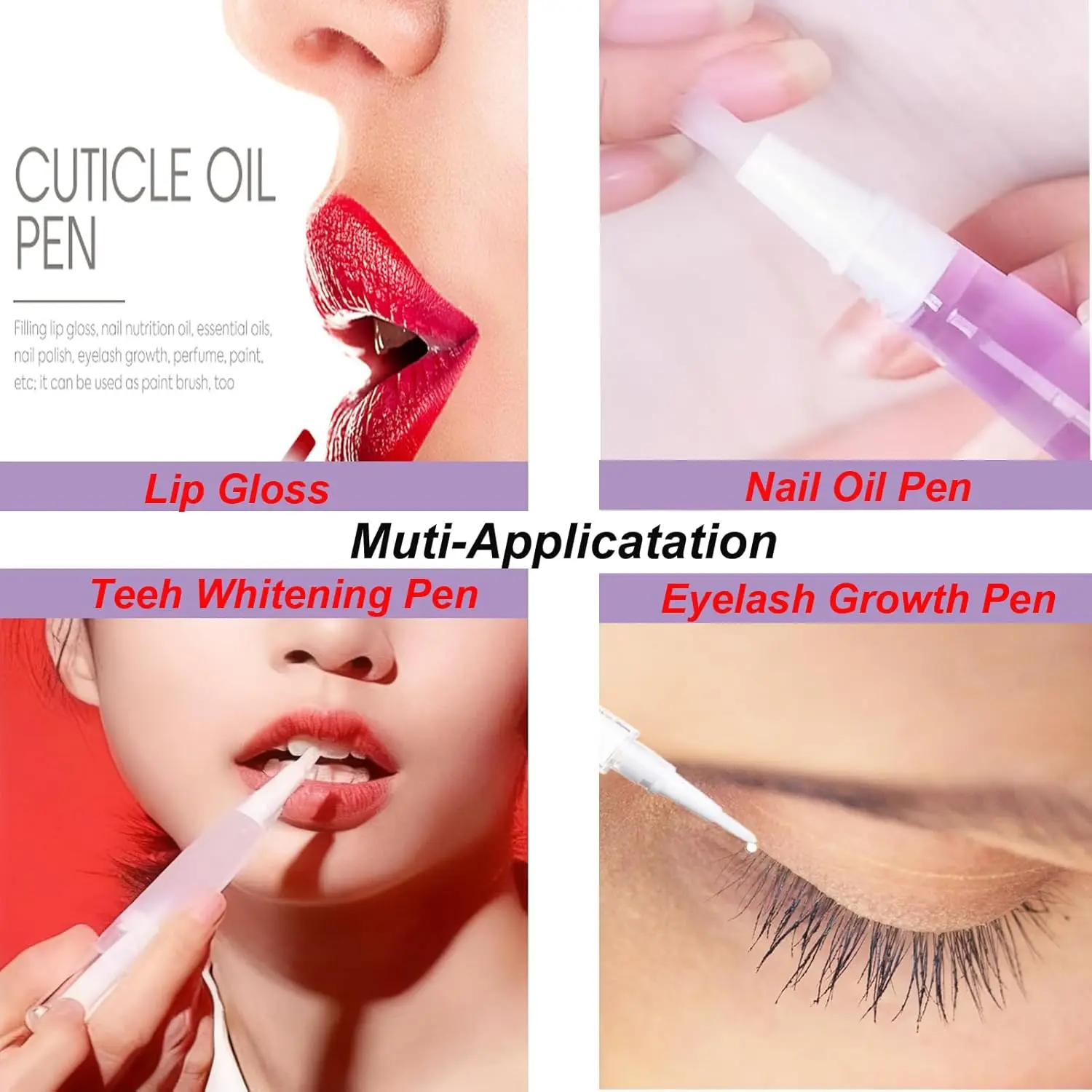 12 Pcs 3ml Empty Cuticle Oil Pens, Fillable Nail Oil Pen with Brush, Transparent Twist Pens, Lip Gloss Cosmetic Container view 3