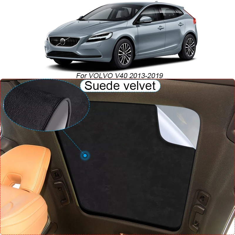 

Car Suede Fabric Electrostatic Adsorption Sunroof Sunshade Heat Insulation Interior Auto Accessory For VOLVO V40 2013-2019