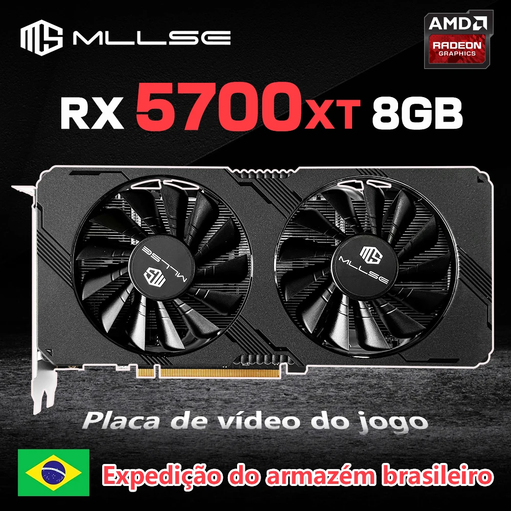 MLLSE AMD RX 5700 XT 8GB Placa De Video Graphics Card GPU GDDR6 256-bit 7nm game Video Card rtx 5700 xt 8gb Support Desktop CPU