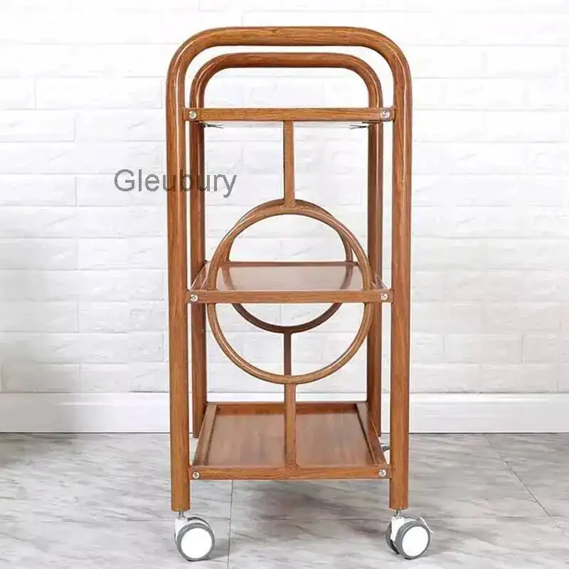 Trolley Retro Salon Storage Kitchen Rack Minimalist Hotel Salon Trolley Living Room Commercial Furniture Carrello Attrezzi Lstc