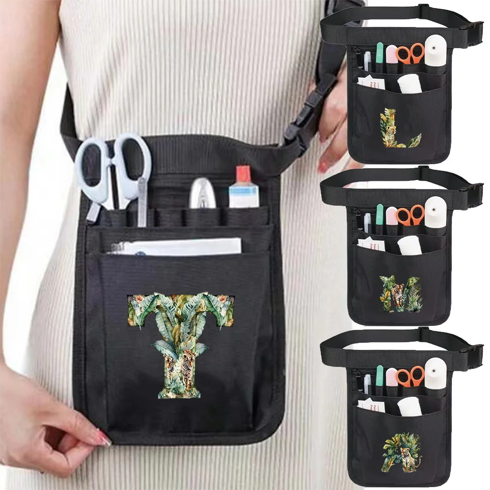 Поясная сумка для медсестры, большая вместительная сумка для хранения медицинских принадлежностей, универсальная сумка с несколькими карманами на молнии, рабочие сумки серии Jungle Tiger