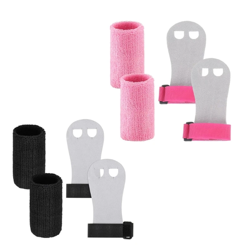 

Kids Gymnastics Grips and Wristbands Set Gym Gloves Comfortable Wrist Support Sports Accessories for Exercise Lifting