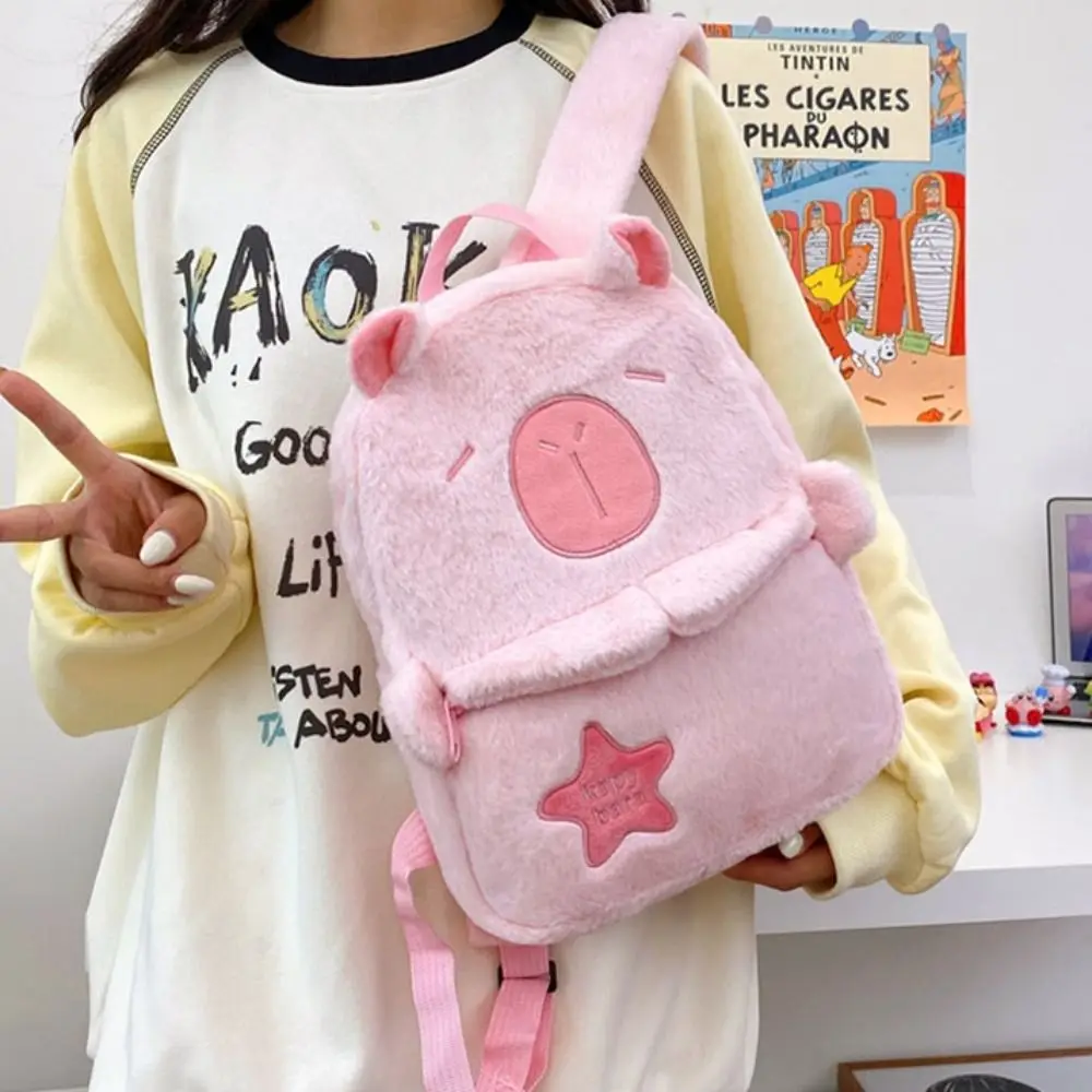 大容量カピバラぬいぐるみバックパック動物漫画ぬいぐるみカピバラクロスボディバッグかわいいファッションカピバラぬいぐるみバッグ
