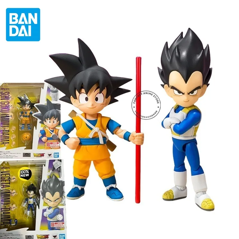 Bandai Original Dragon Ball Anime Figure SHFiguarts Son Goku Mini Vegeta IV Mini Action Figure Toys for Kids Gift Collectible