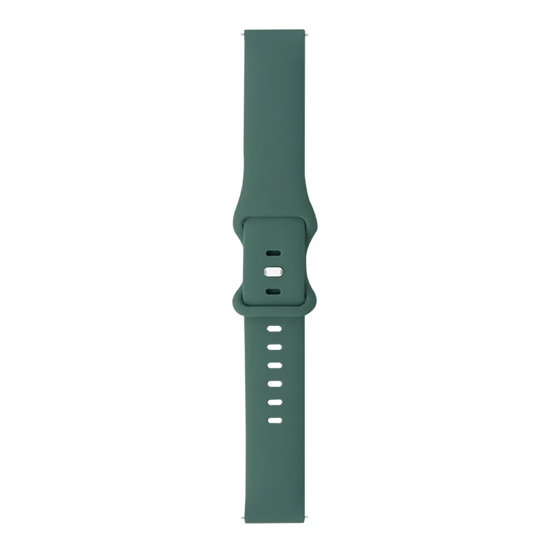 Huawei Watch用のソフトシリコンベルト,シルバーバックル付きのスマートウォッチストラップ,ラバーウォッチ用,22mm