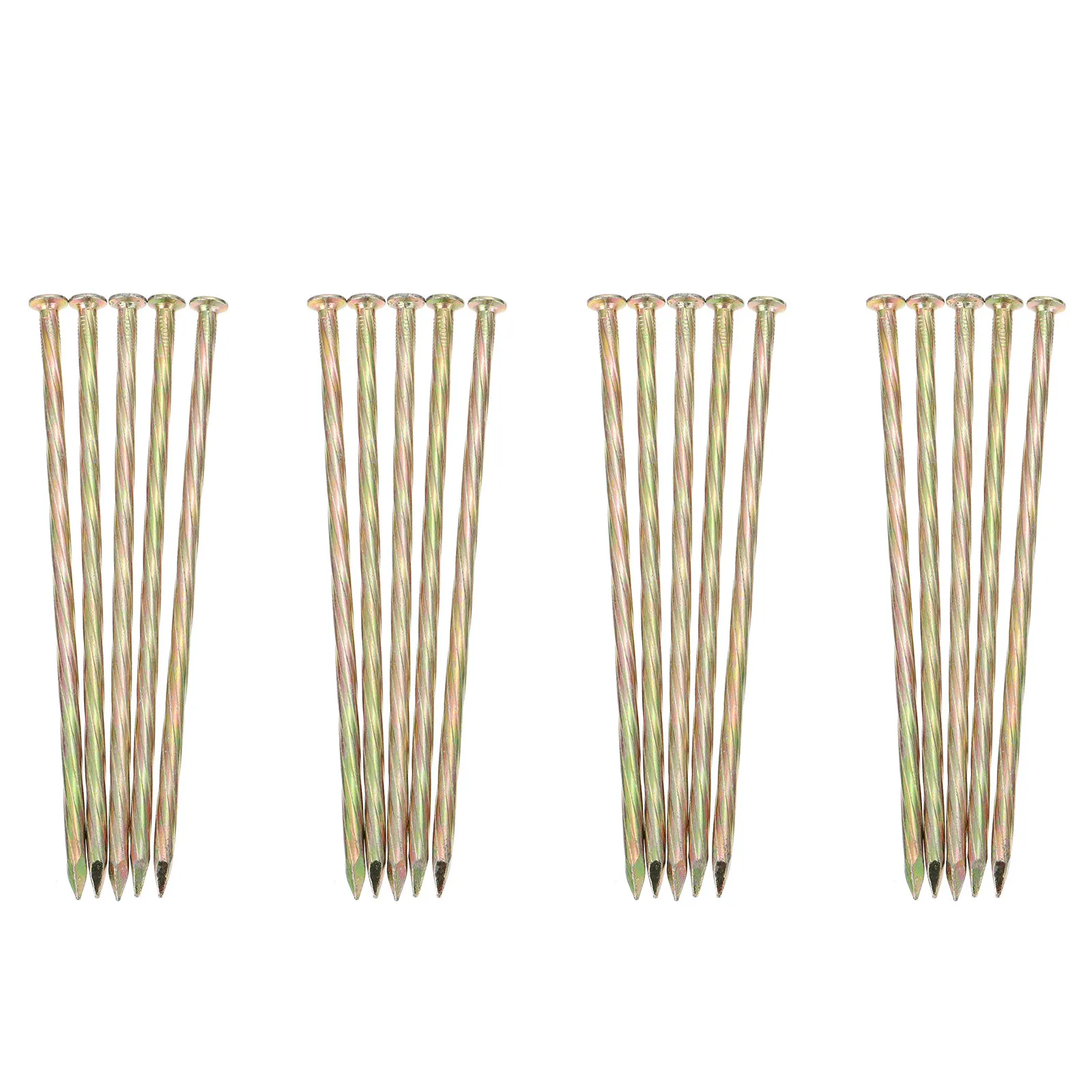 20Pcs 6 Inch Spiral Landscape Edging Spike Heavy Duty Anti Rust Galvanized Nail for Garden Turf Barriers Deck Siding Work